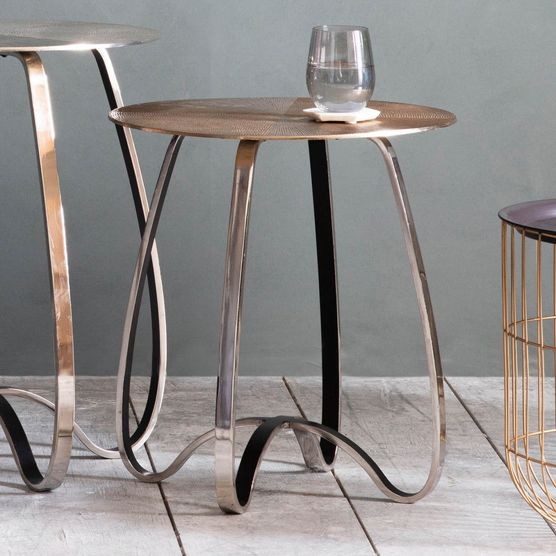 Gallery Interiors Carmel Side Table Gold