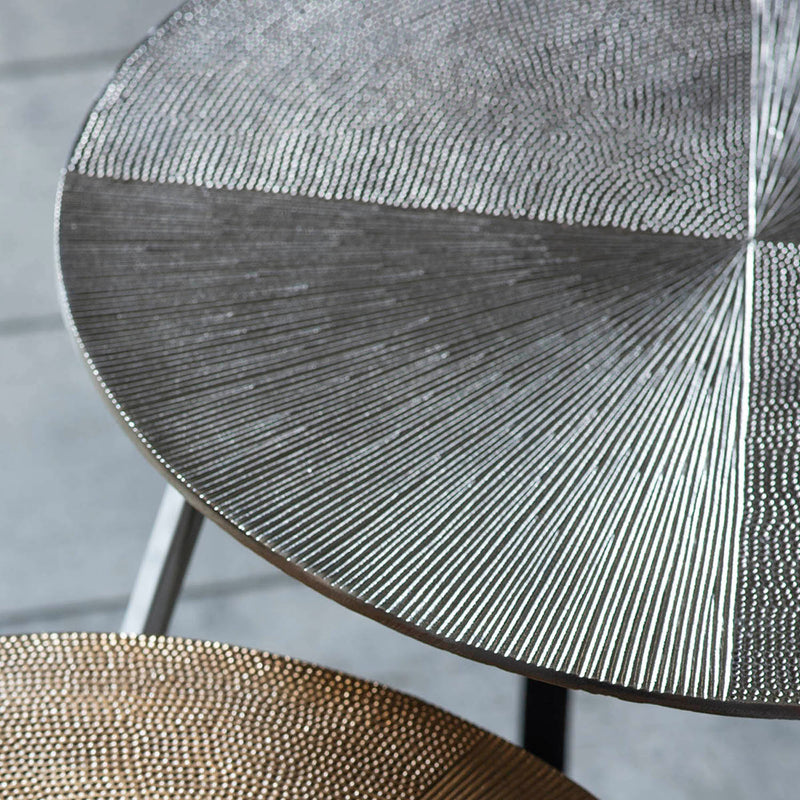 Gallery Interiors Omar Side Table Silver