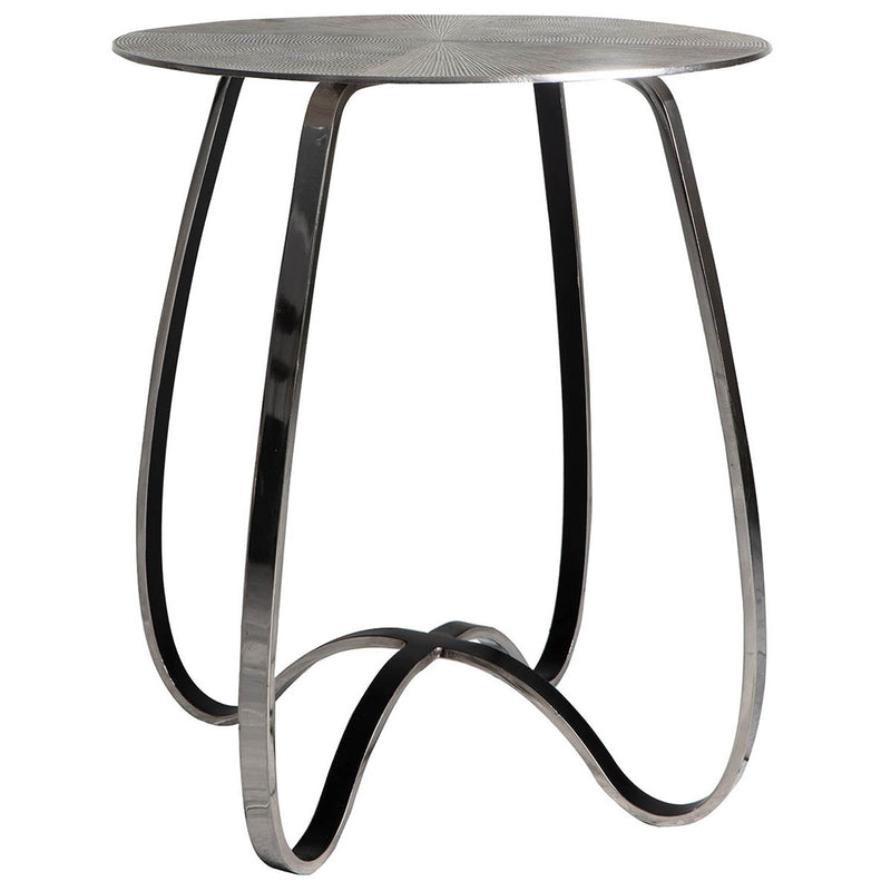 Gallery Interiors Omar Side Table Silver