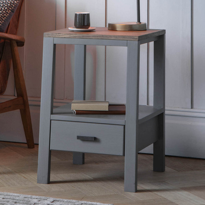 Gallery Interiors Sherwood Smoked Grey Side Table