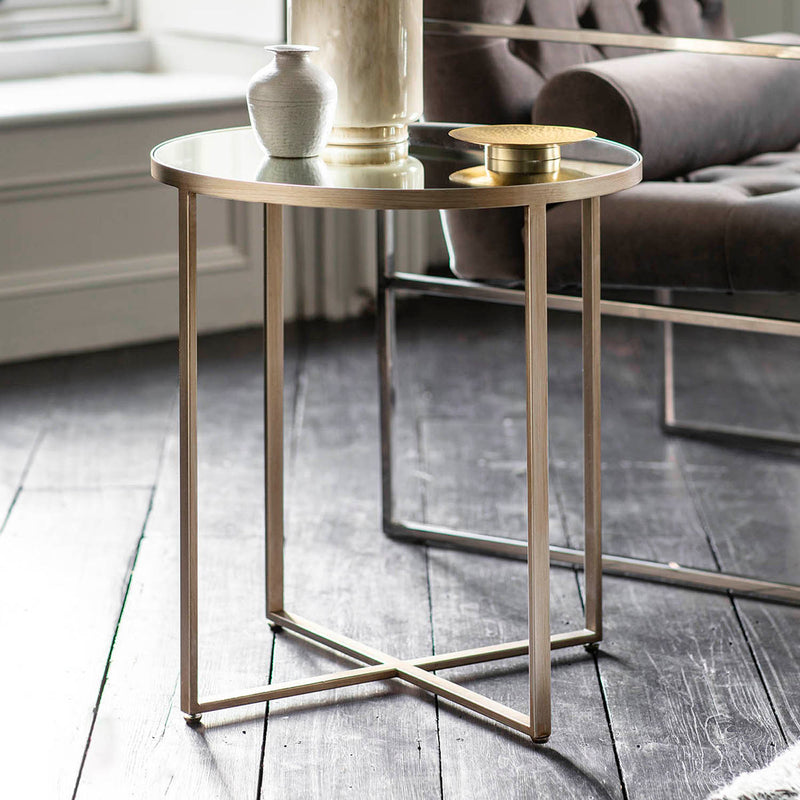 Gallery Interiors Torrance Side Table Silver