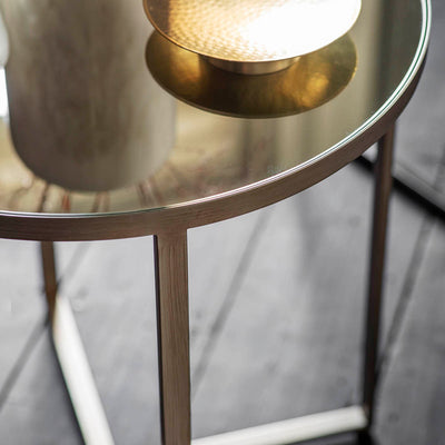 Gallery Interiors Torrance Side Table Silver