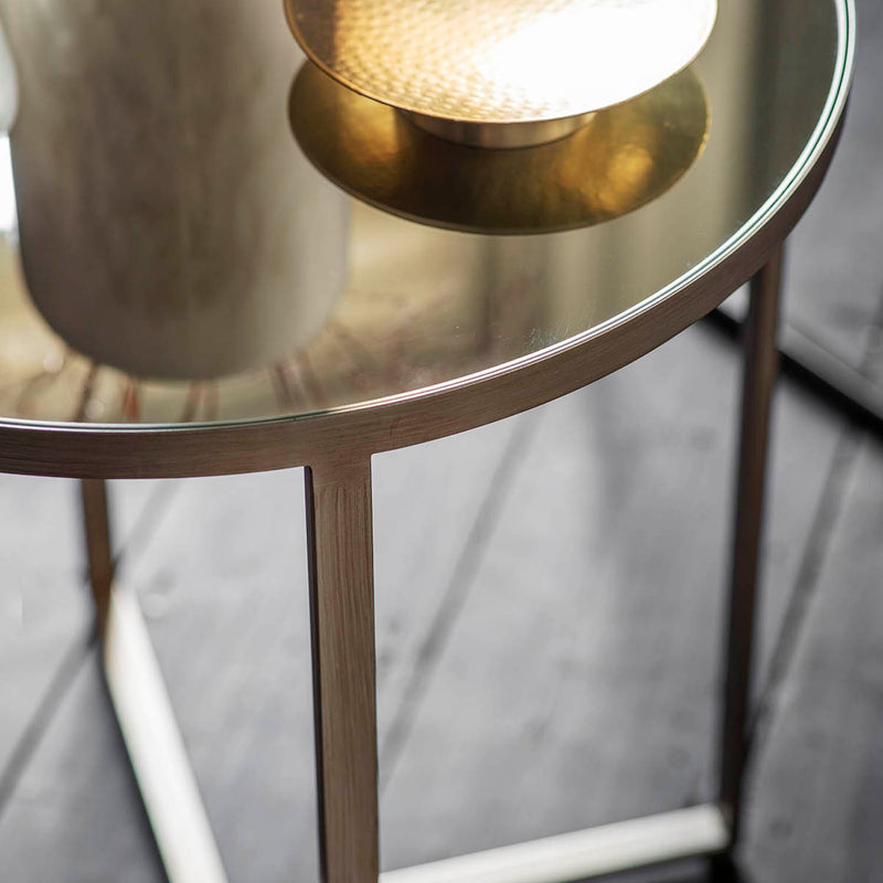 Gallery Interiors Torrance Side Table Silver