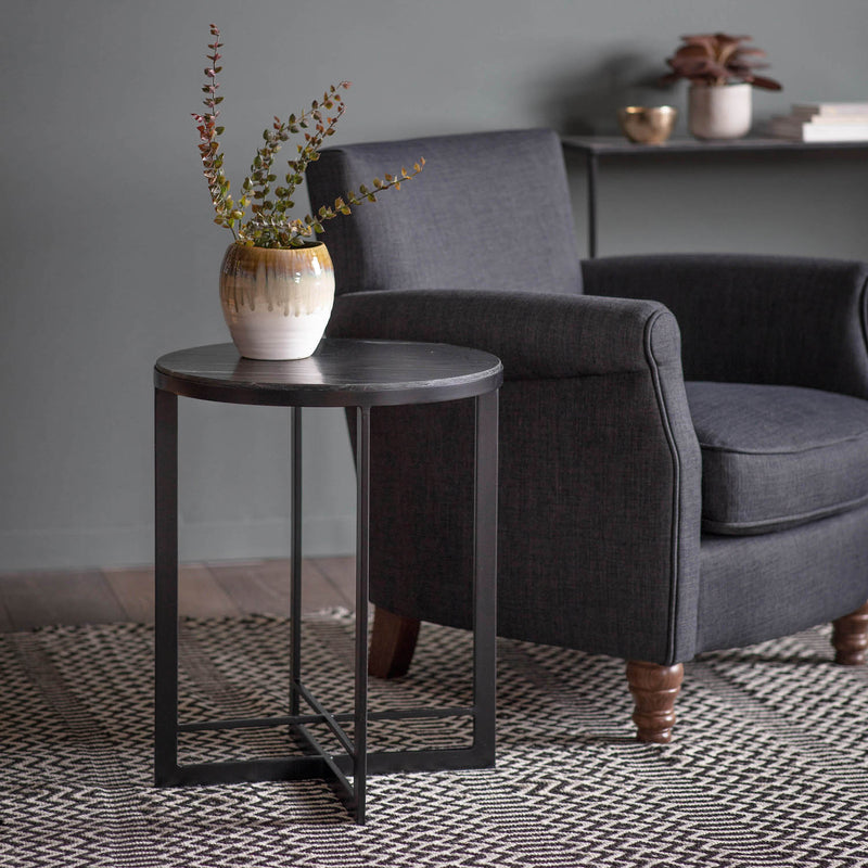 Gallery Interiors Necton Side Table Black