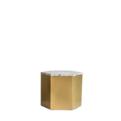 Gallery Interiors Lydden Side Table Gold Small