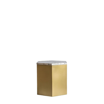 Gallery Interiors Lydden Side Table Gold Medium