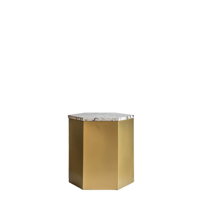 Gallery Interiors Lydden Side Table Gold Large