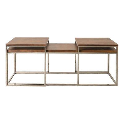 Gallery Interiors Bletchley Coffee Table Nest Walnut