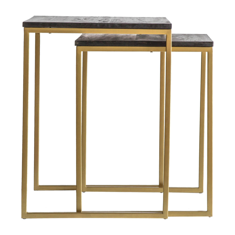 Gallery Interiors Adisham Nest of 2 Tables Black