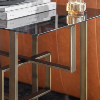 Gallery Interiors Thornton Side Table Bronze