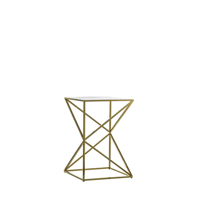 Gallery Interiors Parma Side Table Gold Small