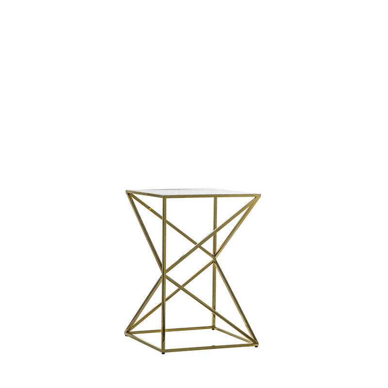 Gallery Interiors Parma Side Table Gold Small