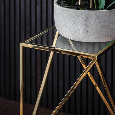 Gallery Interiors Parma Side Table Gold Large