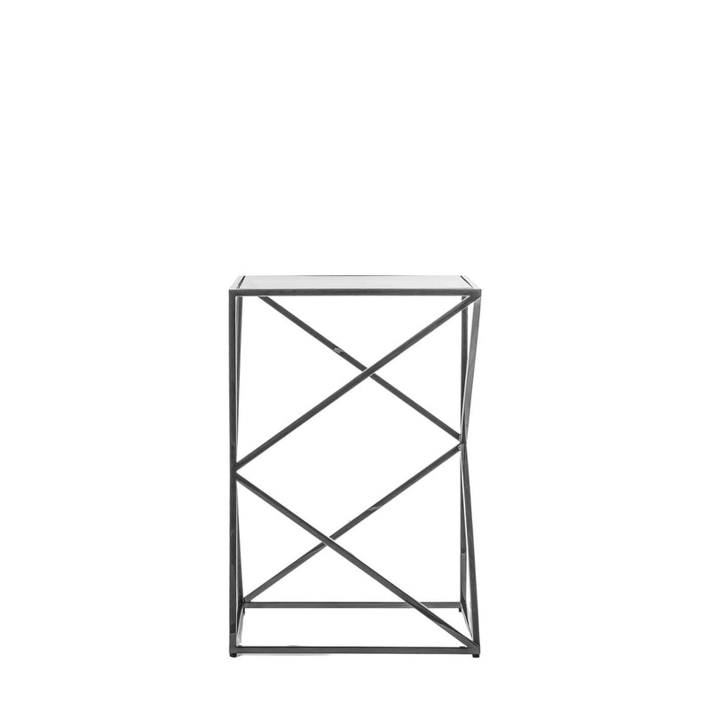Gallery Interiors Parma Side Table Silver Small