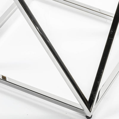 Gallery Interiors Parma Side Table Silver Large
