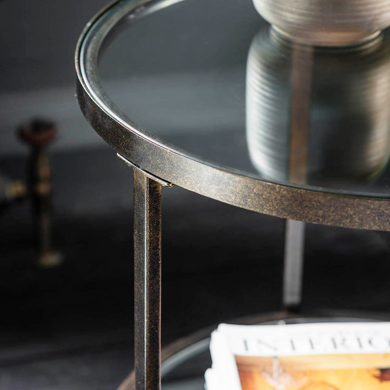 Gallery Interiors Hudson Side Table Bronze
