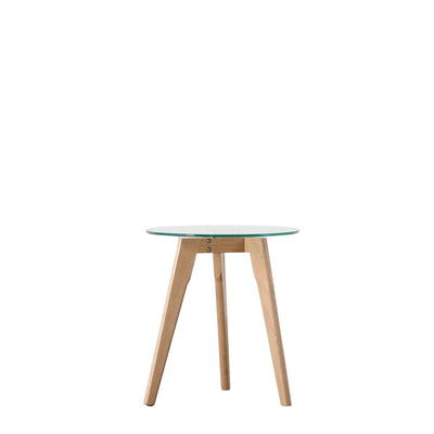 Gallery Interiors Blair Round Side Table Oak