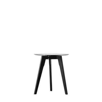 Gallery Interiors Blair Round Side Table Black