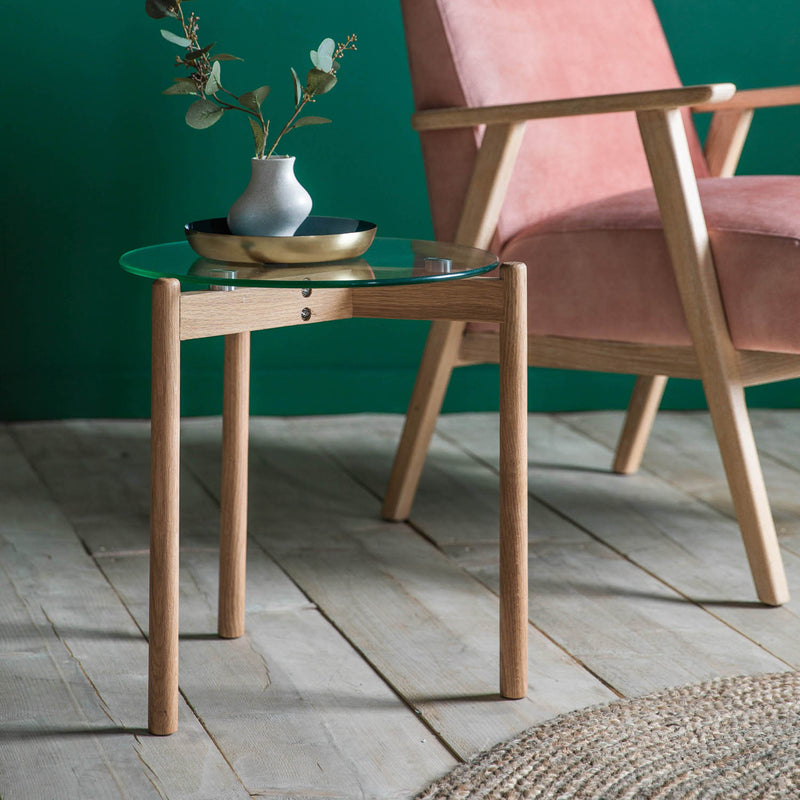 Gallery Interiors Moran Side Table Oak