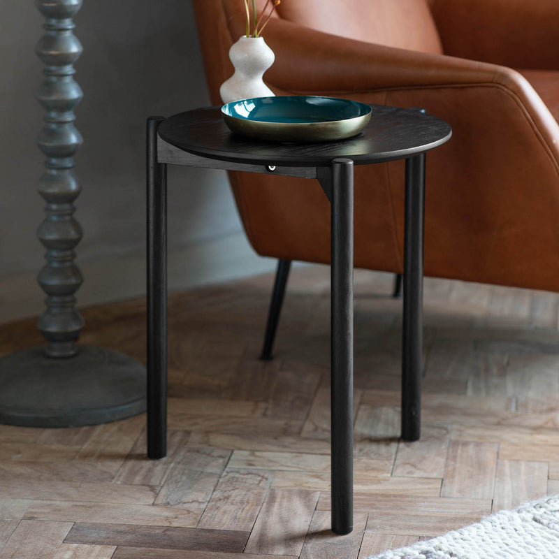 Gallery Interiors Burley Side Table Black