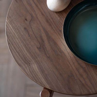 Gallery Interiors Burley Side Table Walnut