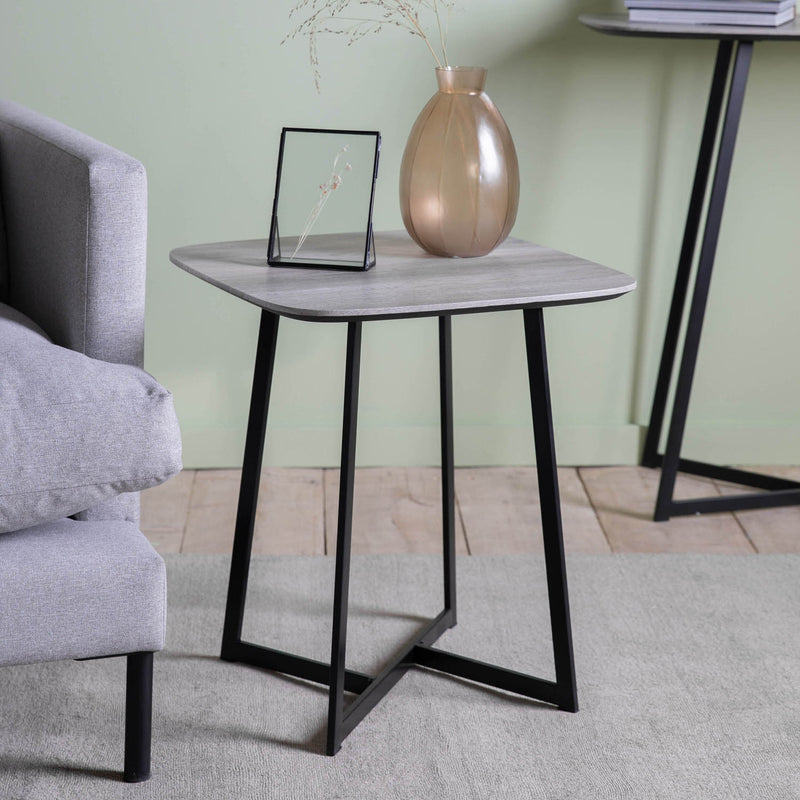 Gallery Interiors Finsbury Side Table Light Oak