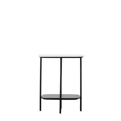Gallery Interiors Ludworth Side Table White Marble