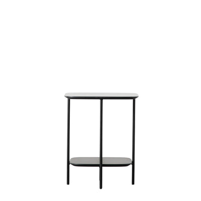 Gallery Interiors Ludworth Side Table Black Marble