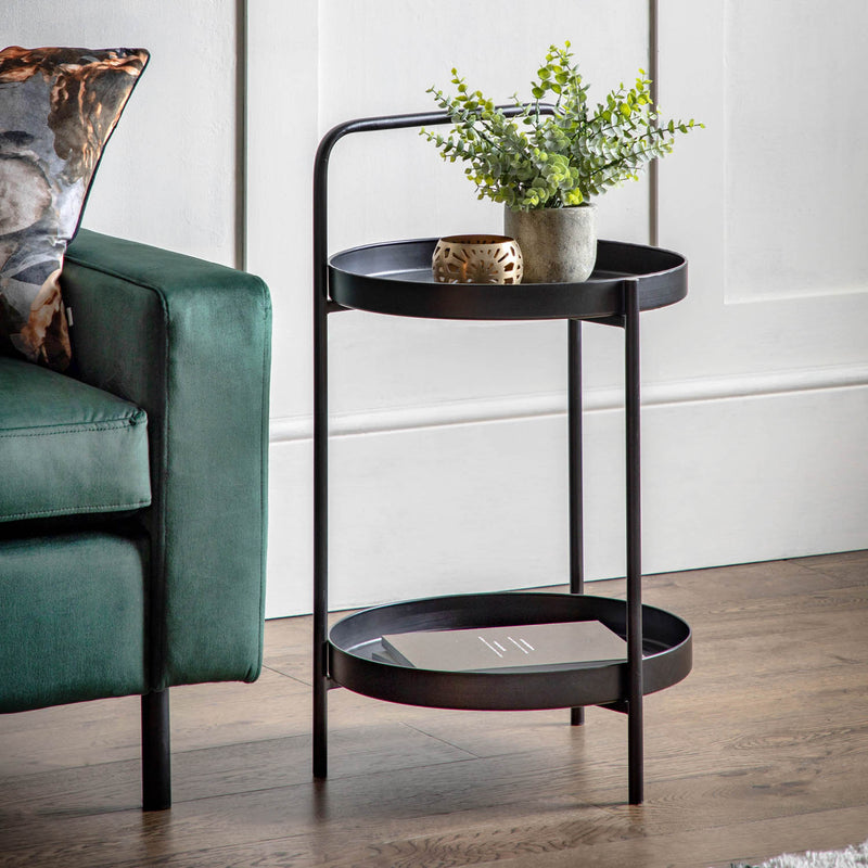 Gallery Interiors Sennen Side Table Black