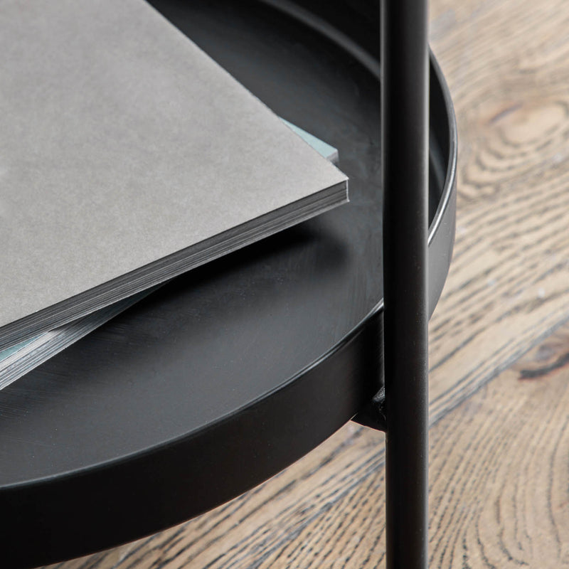 Gallery Interiors Sennen Side Table Black