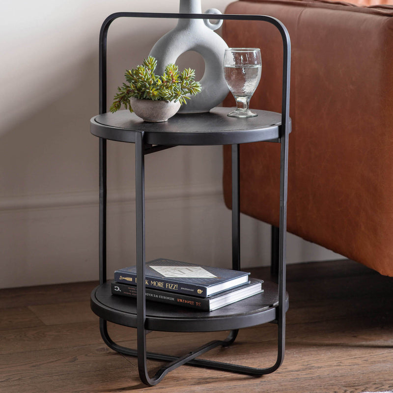 Gallery Interiors Dunley Side Table Black