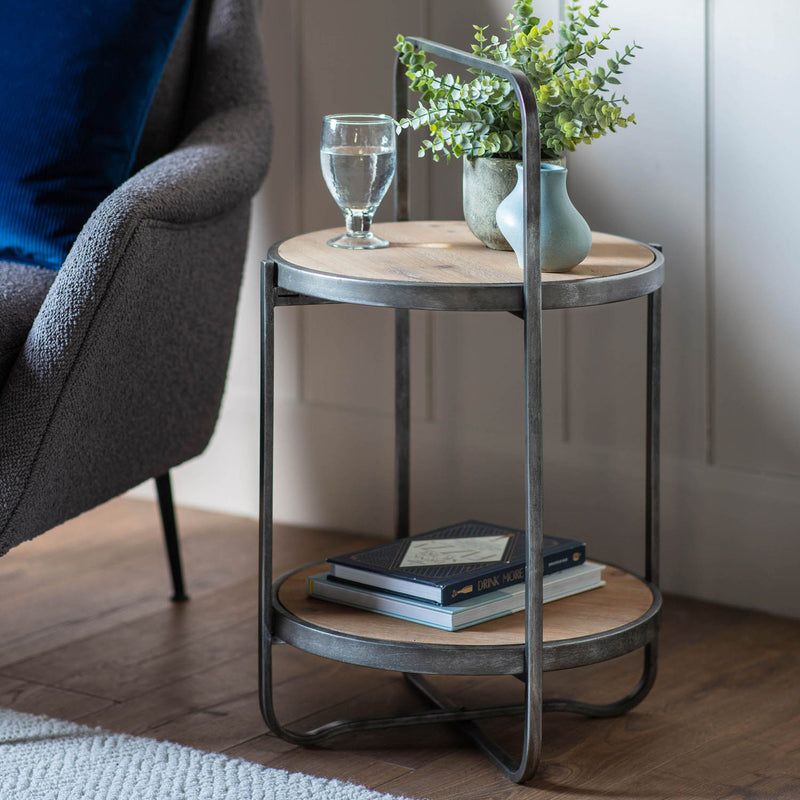 Gallery Interiors Dunley Side Table Oak