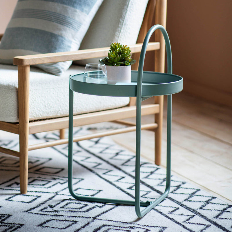 Gallery Interiors Melbury Side Table Teal