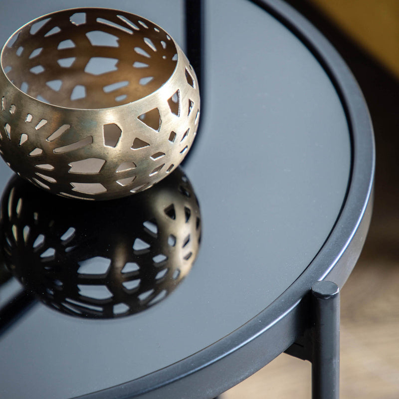 Gallery Interiors Fawley Side Table Black