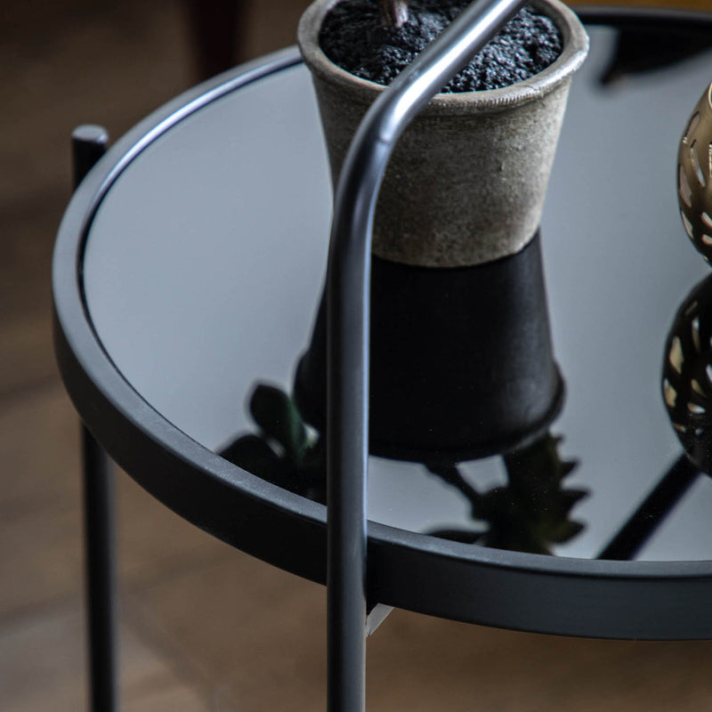 Gallery Interiors Fawley Side Table Black