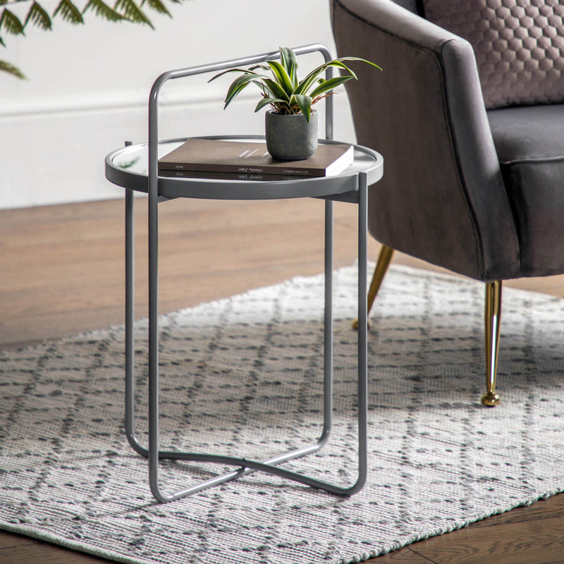 Gallery Interiors Fawley Side Table Grey