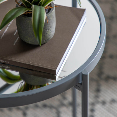 Gallery Interiors Fawley Side Table Grey