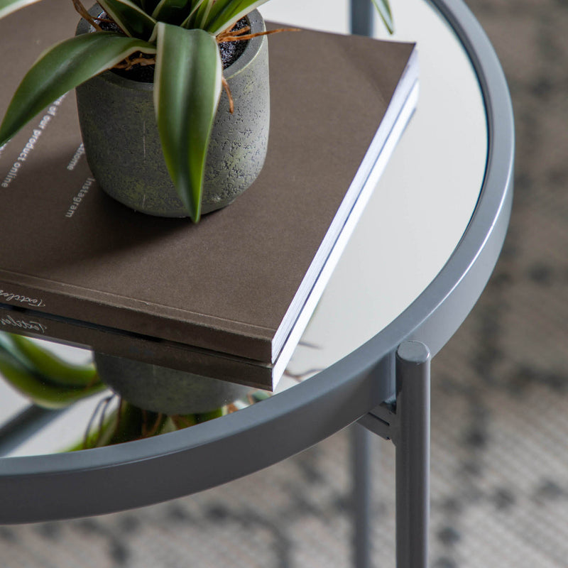 Gallery Interiors Fawley Side Table Grey