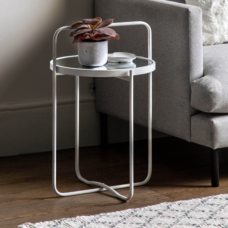 Gallery Interiors Fawley Side Table White