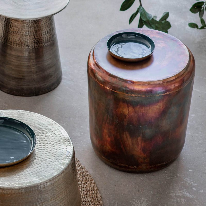 Gallery Interiors Tenison Side Table Antique Copper