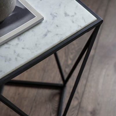 Gallery Interiors Helford Side Table Black