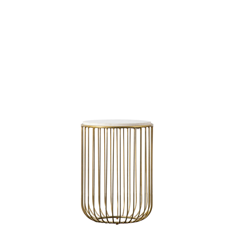 Gallery Interiors Riley Side Table Gold