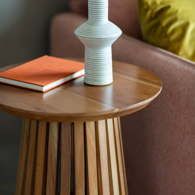 Gallery Interiors Brookland Slatted Side Table