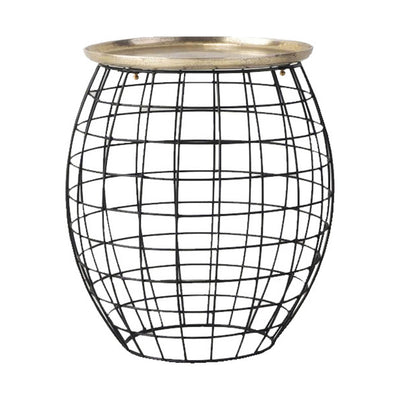 Gallery Interiors Rowen Side Table Antique Gold