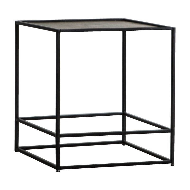 Gallery Interiors Hadston Side Table Antique Gold