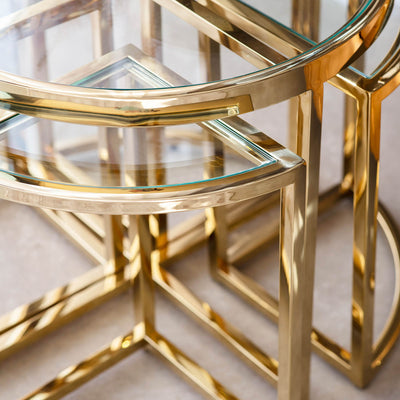 Gallery Interiors Moresco Side Table Gold