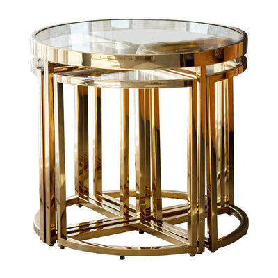 Gallery Interiors Moresco Side Table Gold