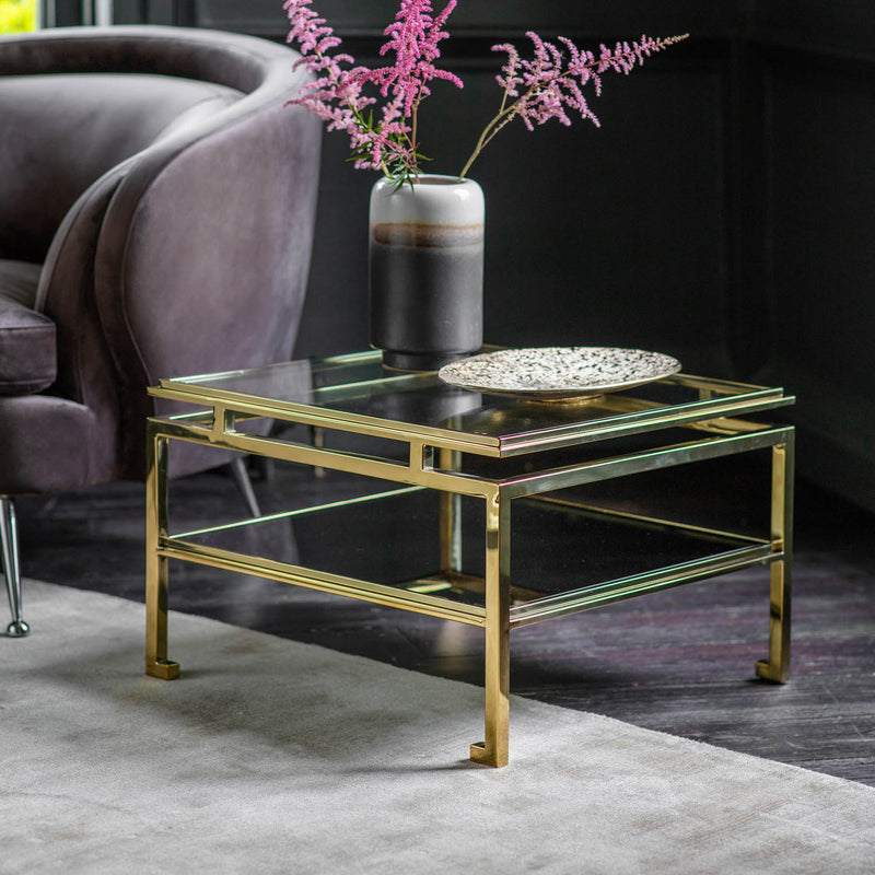 Gallery Interiors Cosenza Side Table Gold