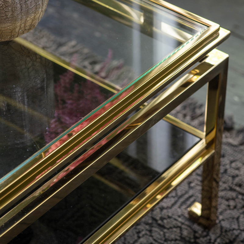 Gallery Interiors Cosenza Side Table Gold