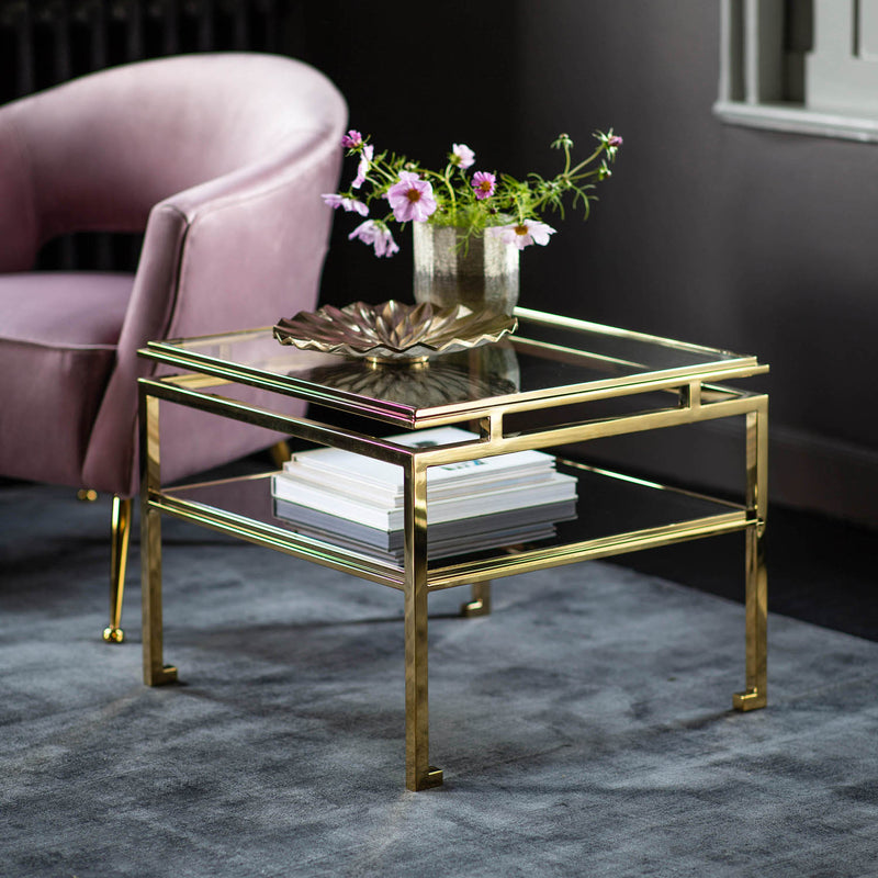 Gallery Interiors Cosenza Side Table Gold